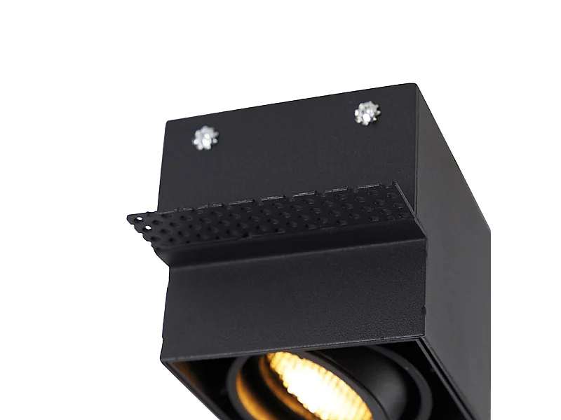 Spot encastré noir inclinable et orientable sans bordure - Oneon Honey