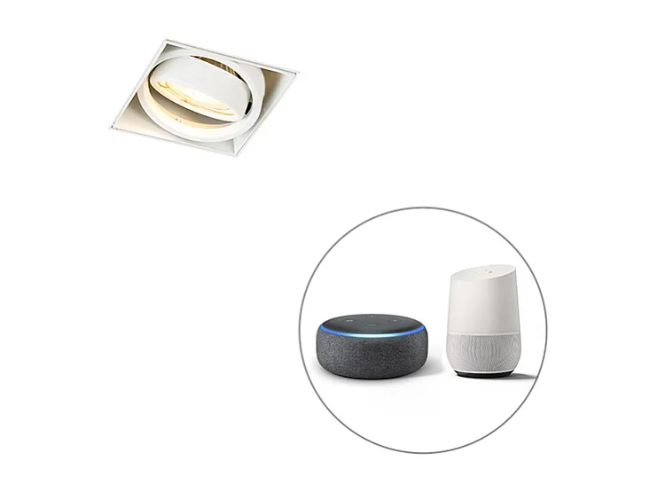 Spot encastré intelligent blanc sans bordure avec Wi-Fi GU10 - Oneon 1
