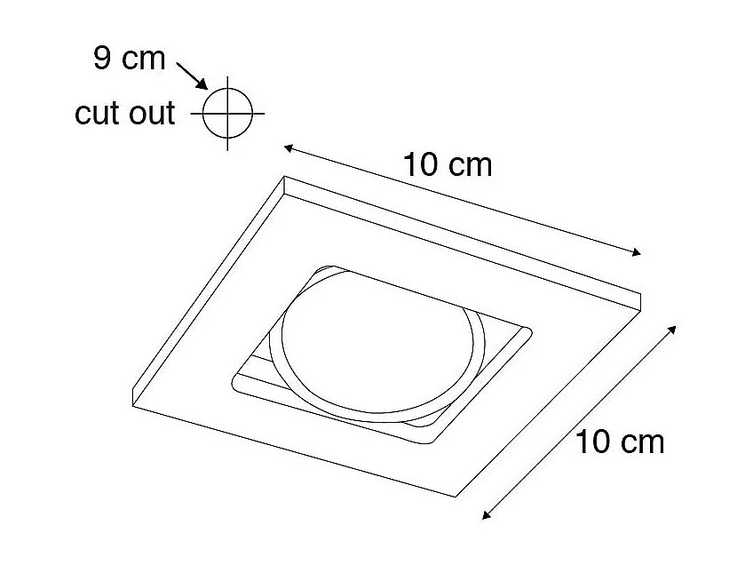 Spot encastrable intelligent noir avec WiFi GU10 réglable - Qure