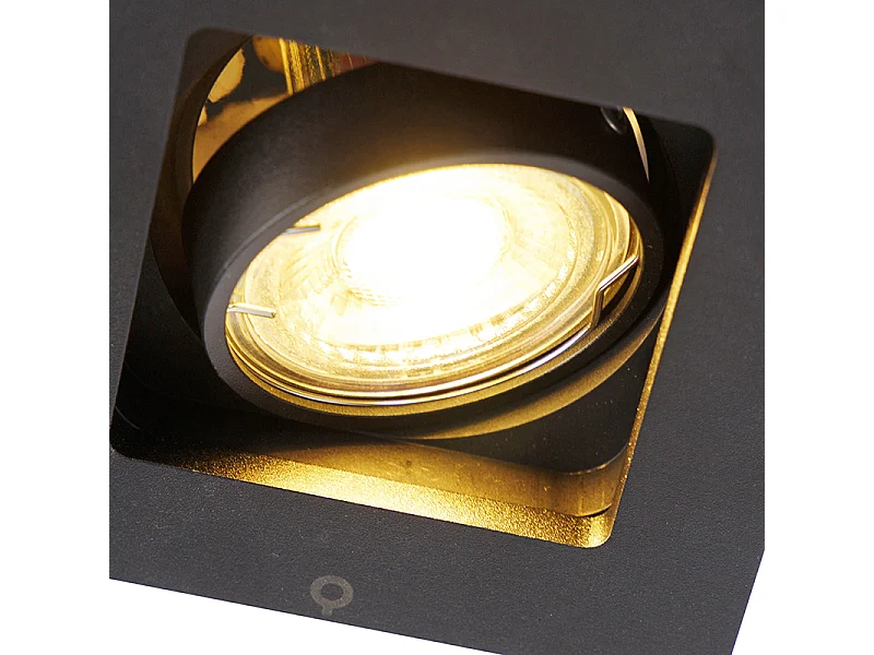 Spot encastrable intelligent noir avec WiFi GU10 réglable - Qure