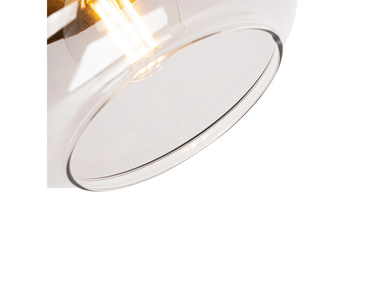 Spot design noir avec verre doré et fumé - Kyan