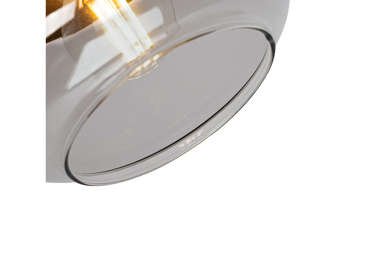Spot design noir avec or et verre fumé - Kyan