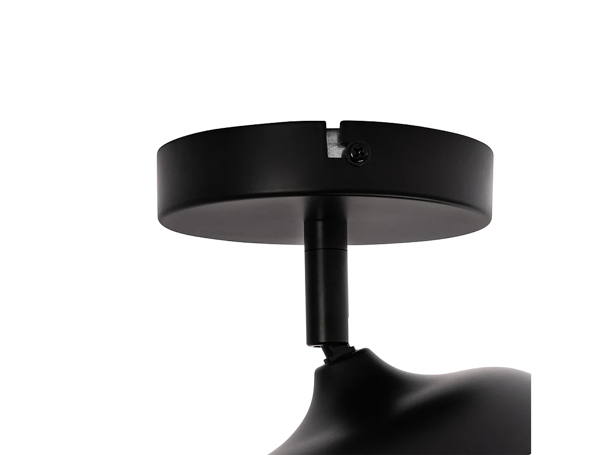 Spot design noir avec or et verre fumé - Kyan