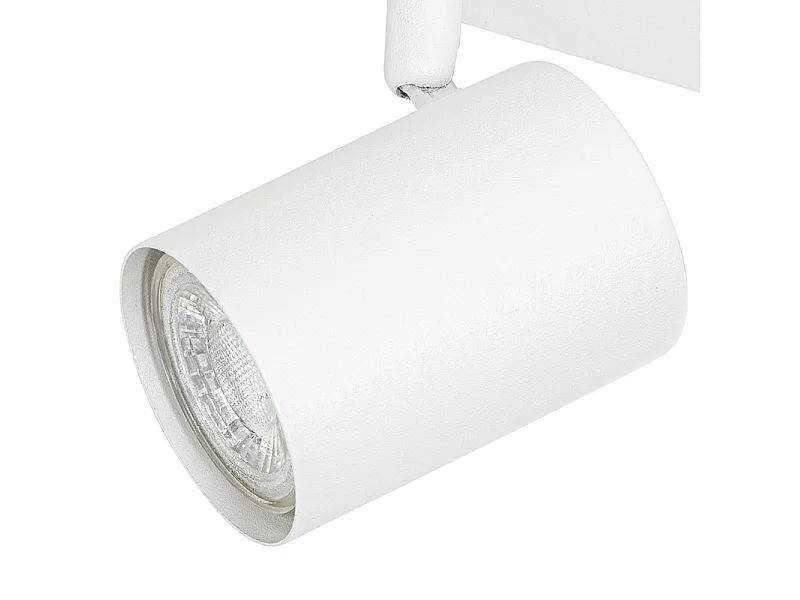 Plafonnier moderne blanc 3 lumières orientable rectangulaire - Jeana