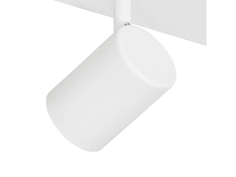Plafonnier moderne blanc 3 lumières orientable rectangulaire - Jeana