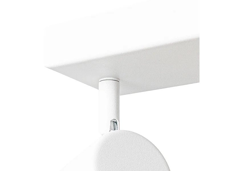 Plafonnier moderne blanc 3 lumières réglable rectangulaire - Jeana