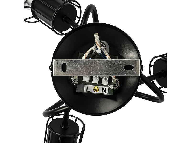Plafonnier moderne noir 40 cm rond 3 lumières - Botu