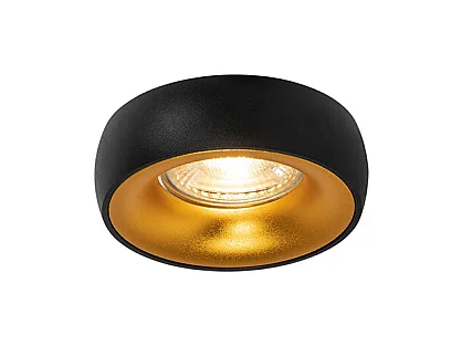 Spot encastré design noir avec intérieur doré - Mooning