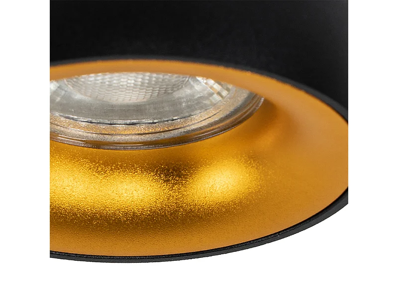 Spot encastré design noir avec intérieur doré - Mooning