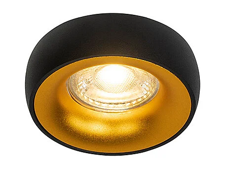 Spot encastré design noir avec intérieur doré - Mooning