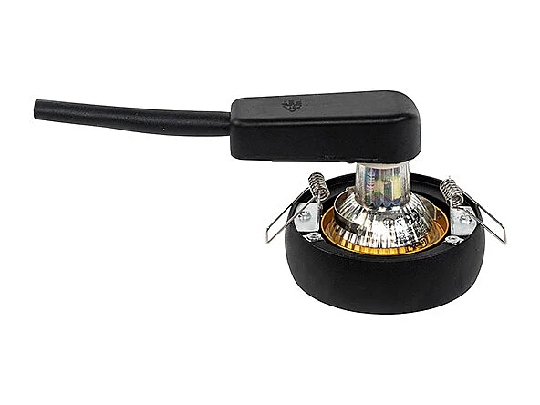 Spot encastré design noir avec intérieur doré - Mooning