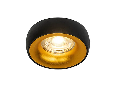 Spot encastré design noir avec intérieur doré - Mooning