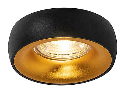 Spot encastré design noir avec intérieur doré - Mooning