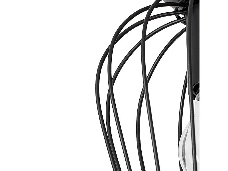 Plafonnier moderne filaire noir - Palica