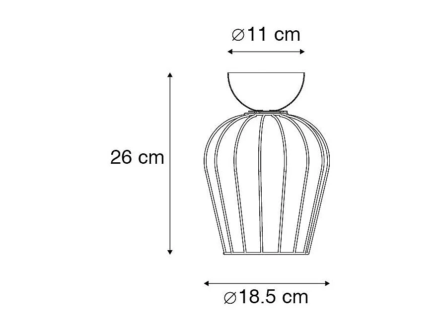 Plafonnier moderne filaire noir - Palica