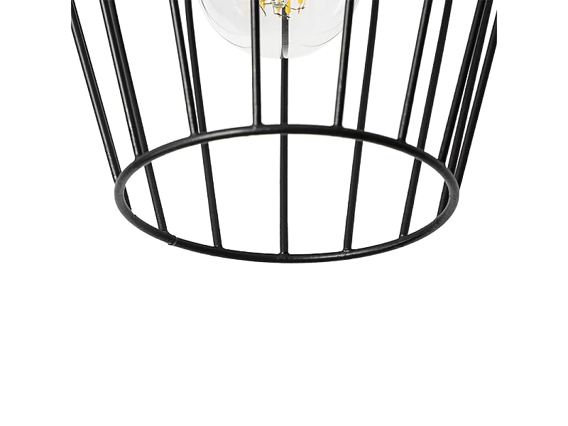 Plafonnier moderne filaire noir - Palica