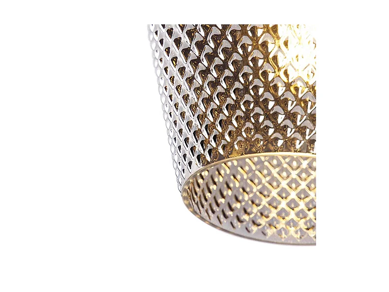 Plafonnier Art Déco en laiton avec verre fumé - Karce