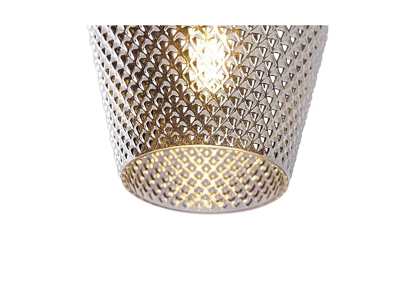 Plafonnier Art Déco en laiton avec verre fumé - Karce