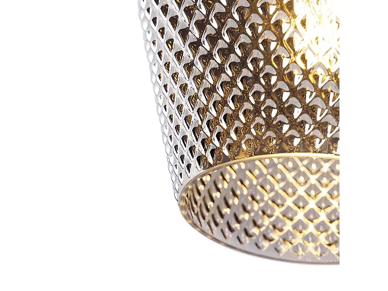 Plafonnier Art déco en laiton avec verre fumé - Karce