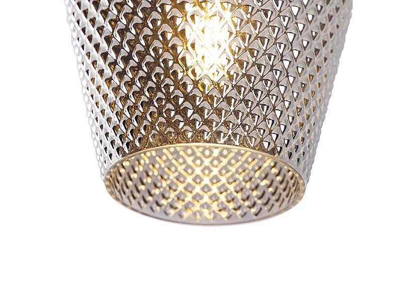 Plafonnier Art déco en laiton avec verre fumé - Karce