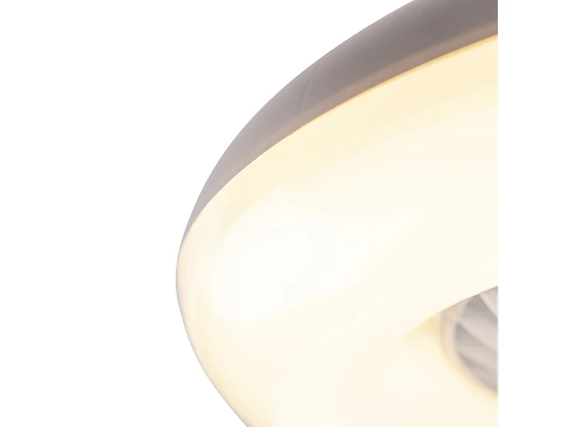 Ventilateur de plafond design blanc avec LED dimmable - Clima