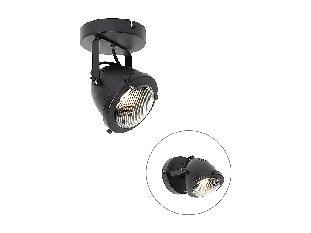 Spot industriel noir orientable - Emado
