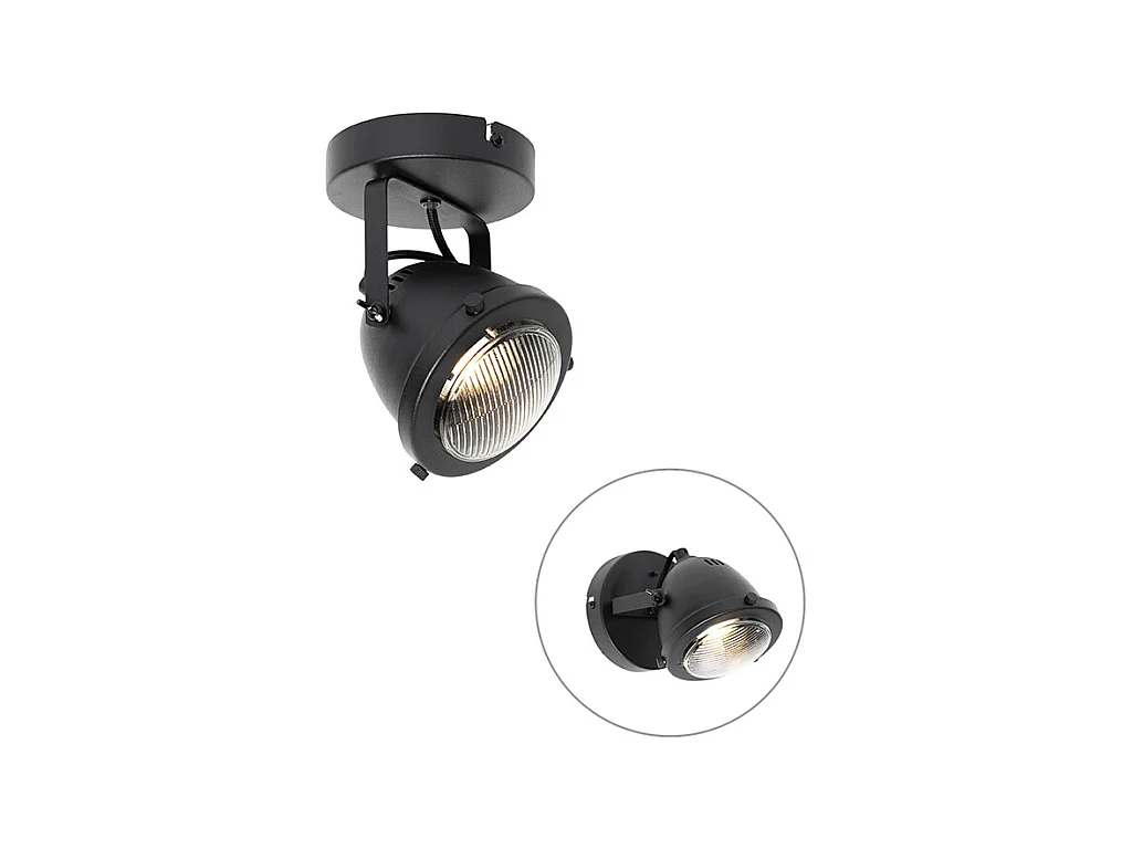 Spot industriel noir orientable - Emado