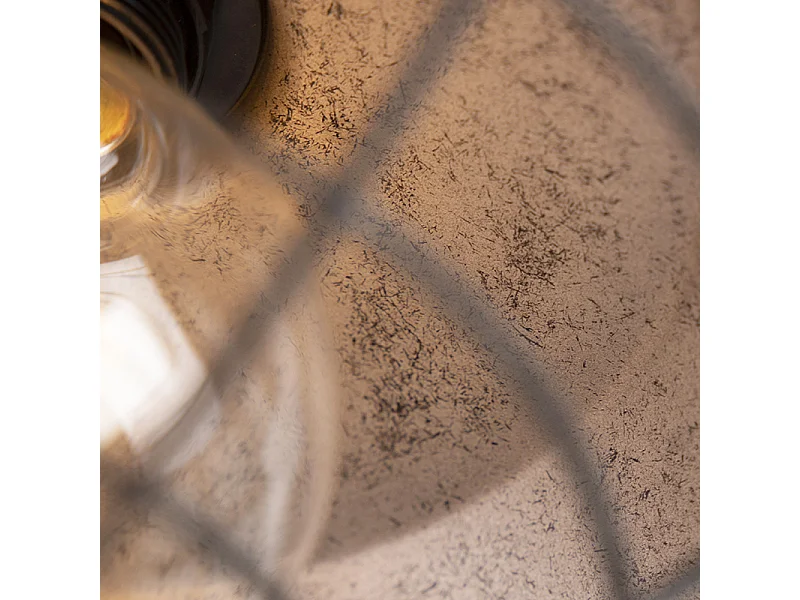 Plafonnier industriel argent antique 25,5 cm - Course