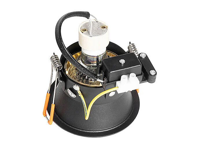 Spot encastré moderne noir avec or orientable et inclinable - Alloy