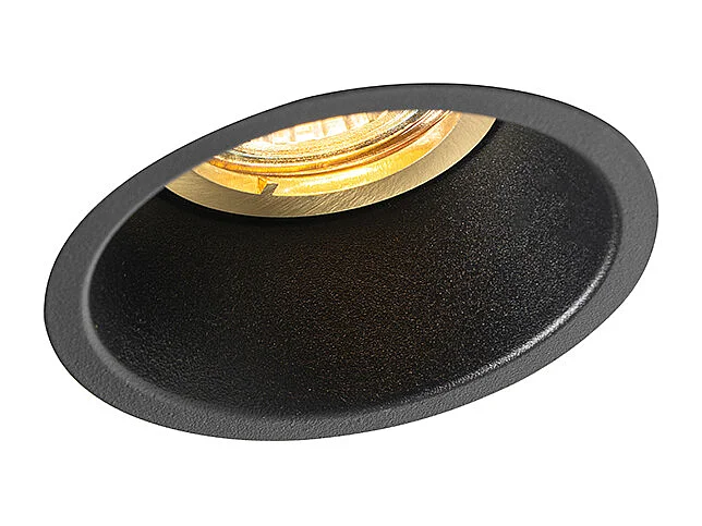 Spot encastré moderne noir avec or orientable et inclinable - Alloy
