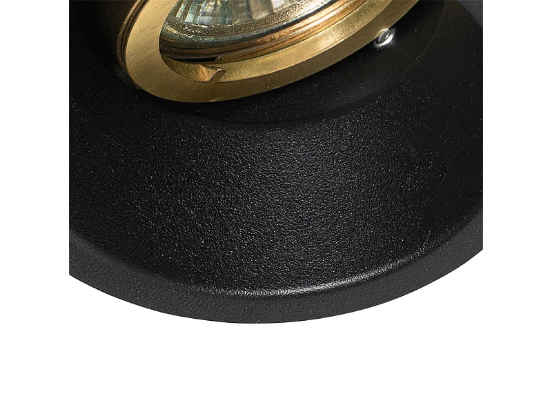 Spot encastré moderne noir avec or orientable et inclinable - Alloy