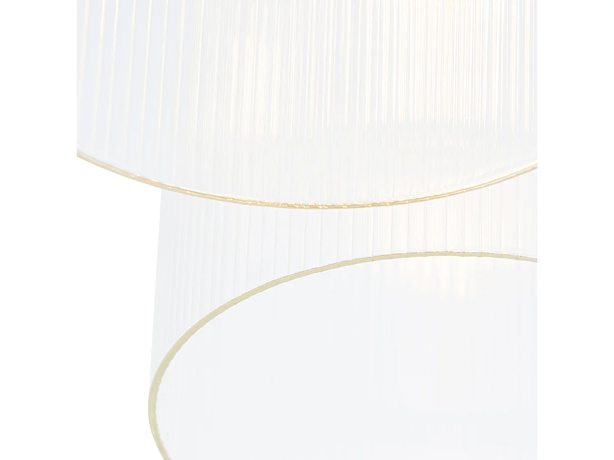 Plafonnier Art Déco doré avec verre 3 lumières - Laura