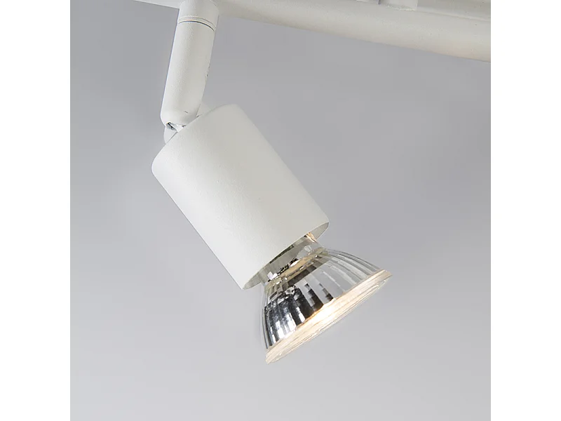 Spot moderne blanc inclinable 2 lumières - Jeany