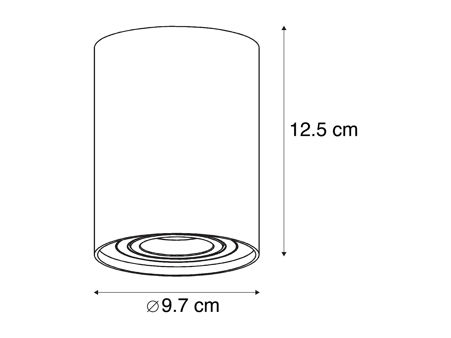 Spot encastré moderne blanc orientable et rotatif - Rondoo up