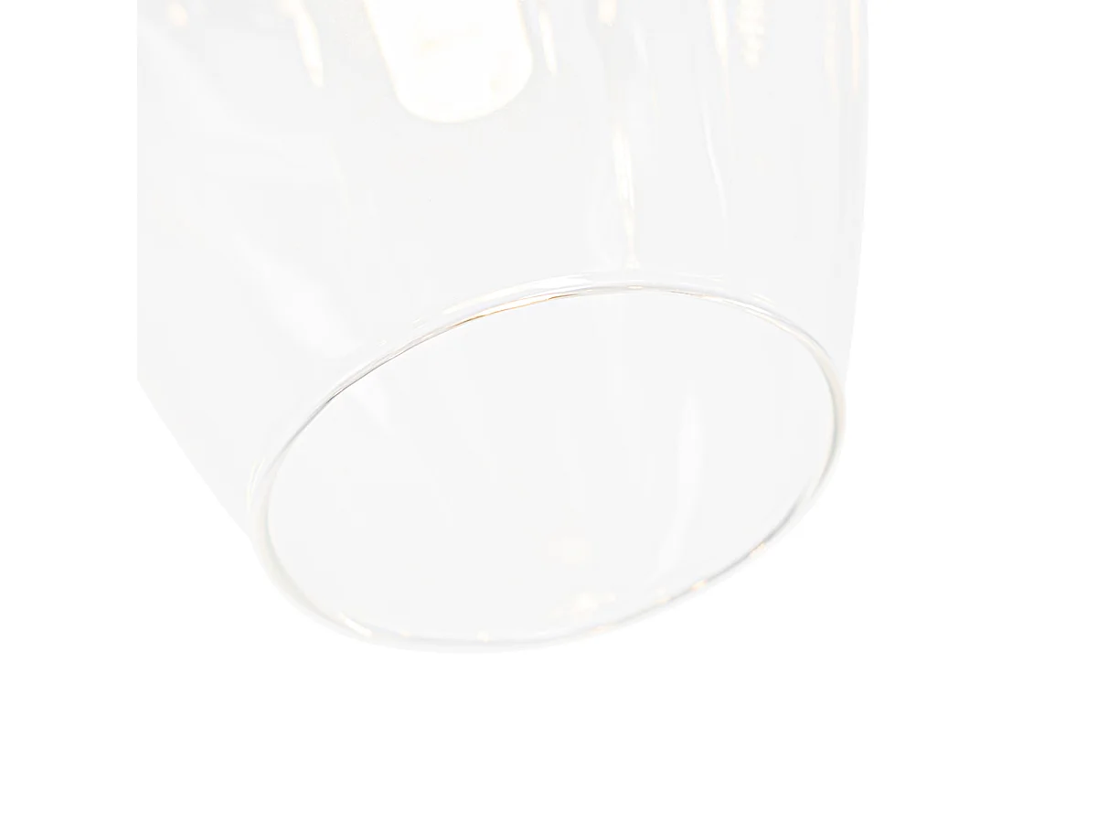 Plafonnier classique or avec verre 9 lumières - Elien