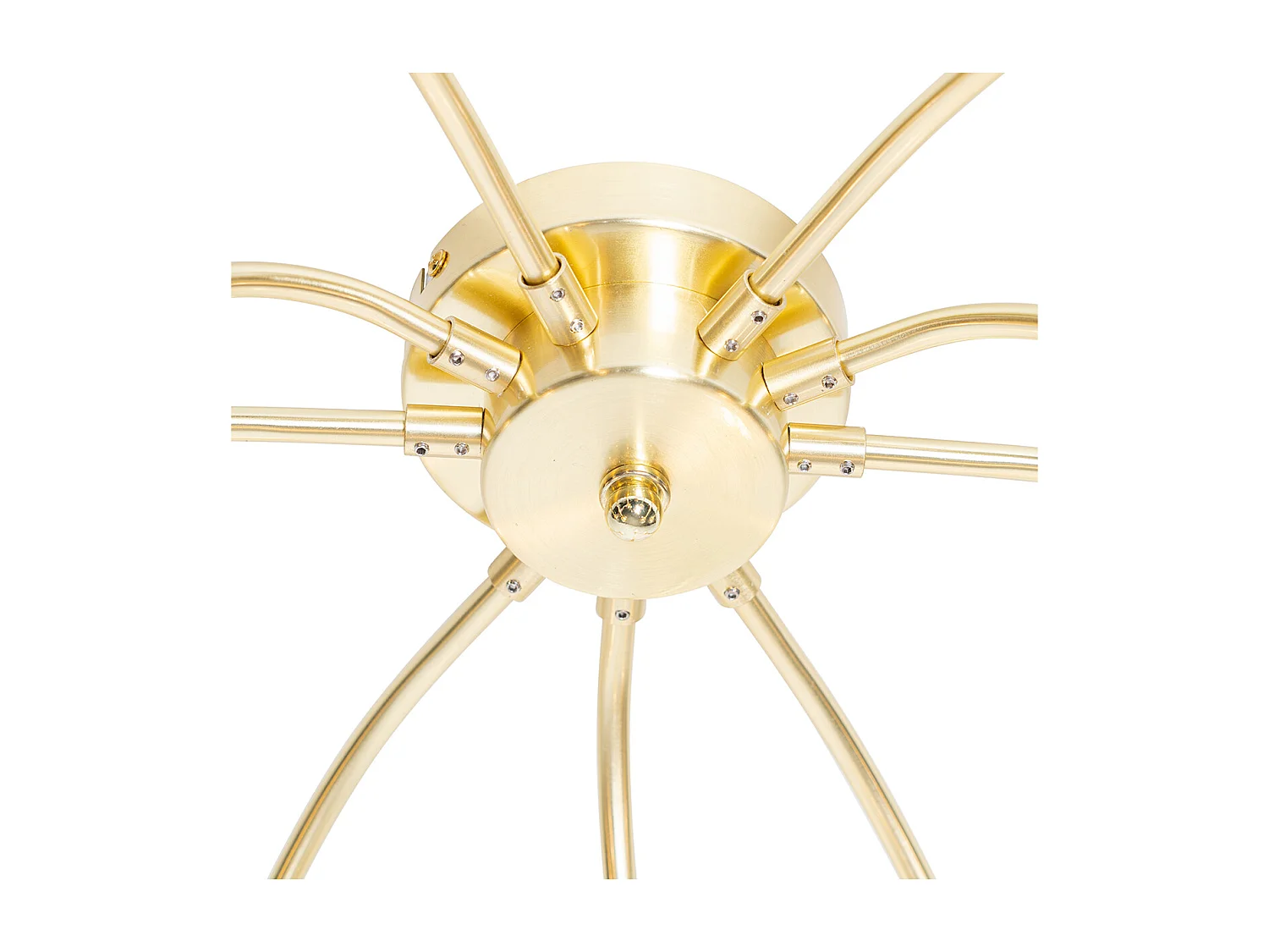 Plafonnier classique doré avec verre 9 lumières - Elien