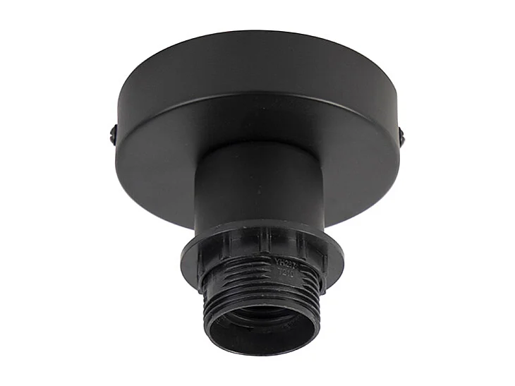 Plafonnier moderne noir avec or 47 cm double abat-jour - Combi