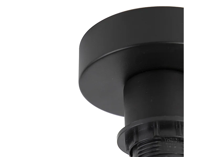 Plafonnier moderne noir avec or 47 cm double abat-jour - Combi