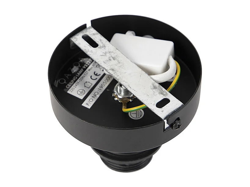 Plafonnier moderne noir avec or 47 cm double abat-jour - Combi