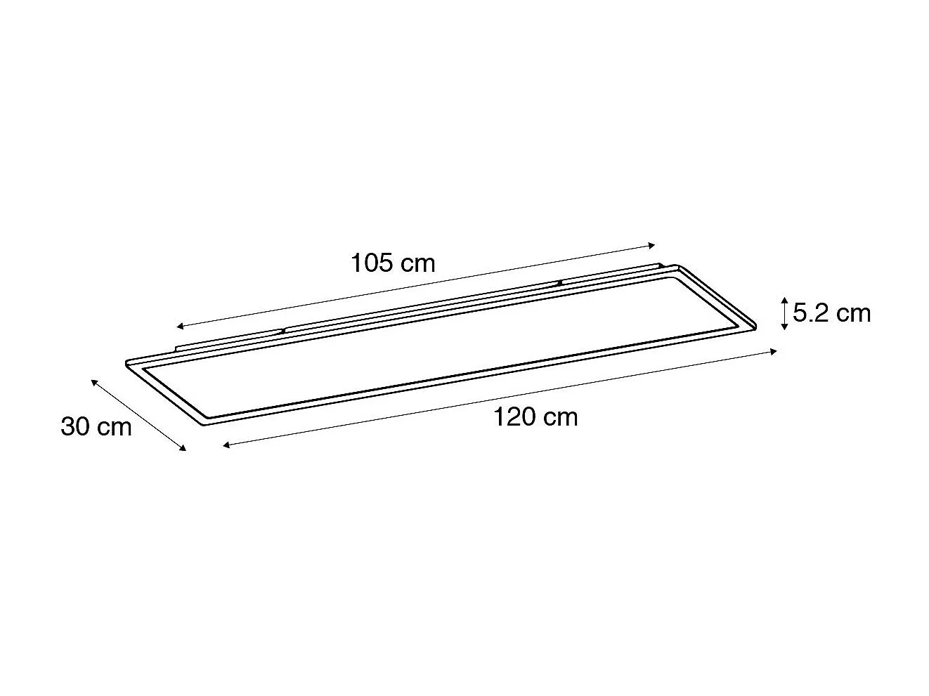 Plafonnier moderne noir 120 cm avec LED dimmable à lumière chaude - Liv
