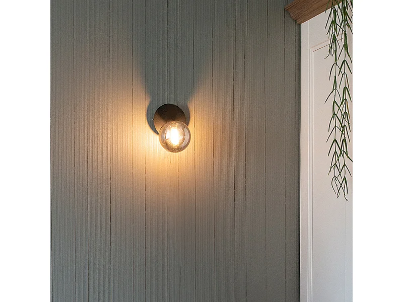 Spot encastré rustique noir réglable avec verre fumé - Athènes