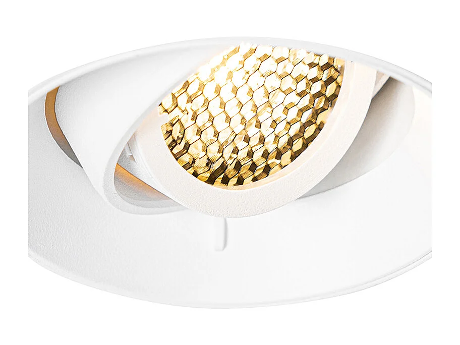 Spot encastré moderne blanc GU10 rond sans bordure - Oneon Honey