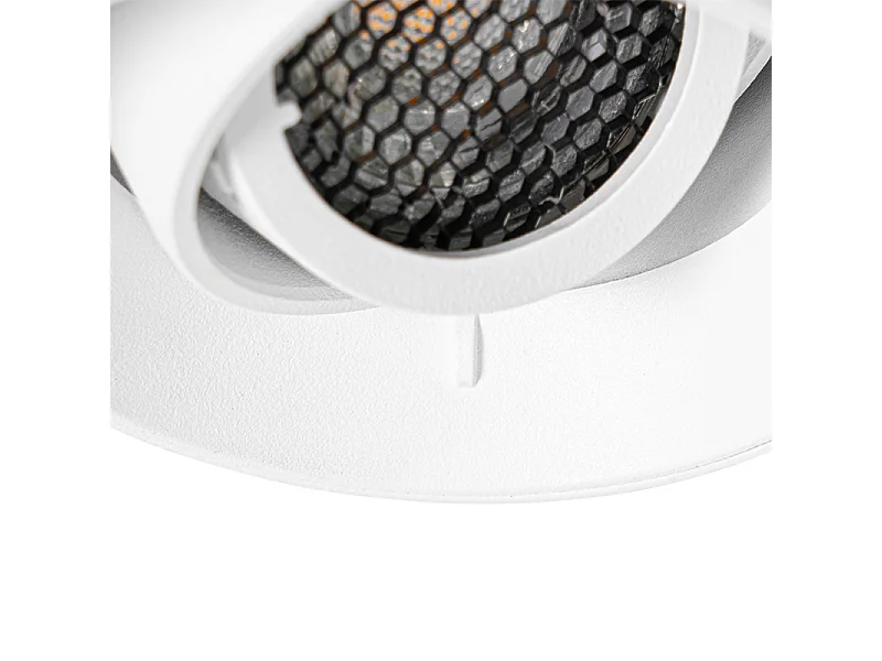 Spot encastré moderne blanc GU10 rond sans bordure - Oneon Honey