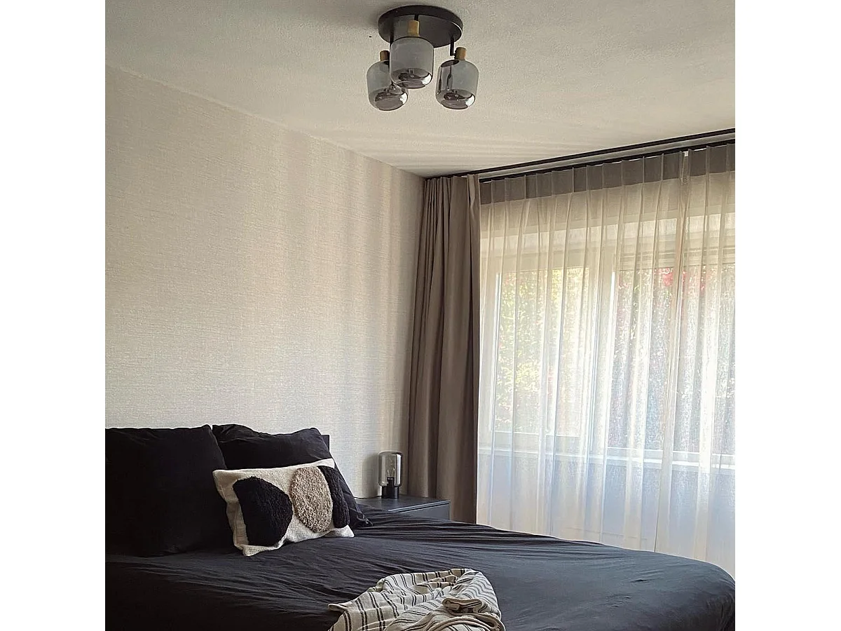 Spot de plafond noir avec or avec verre fumé 3 lumières - Zuzanna