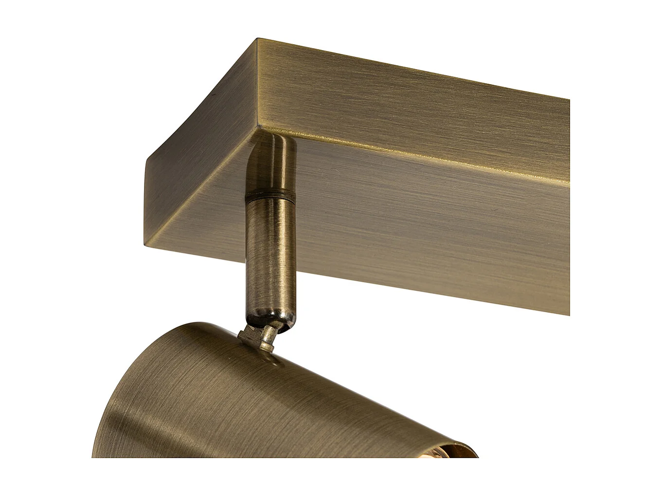 Plafonnier moderne bronze 2 lumières orientable rectangulaire - Jeana