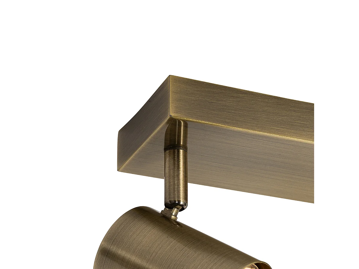 Plafonnier moderne bronze 2 lumières rectangulaire ajustable - Jeana
