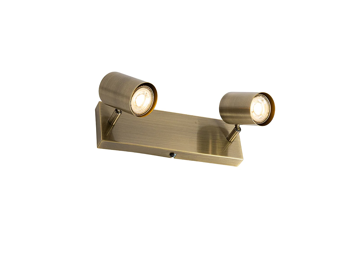 Plafonnier moderne bronze 2 lumières rectangulaire ajustable - Jeana