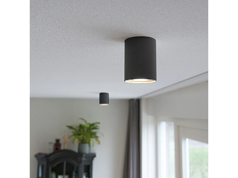 Spot orientable et inclinable noir et acier - Rondoo Up