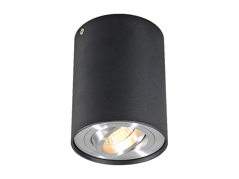 Spot orientable et inclinable noir et acier - Rondoo Up
