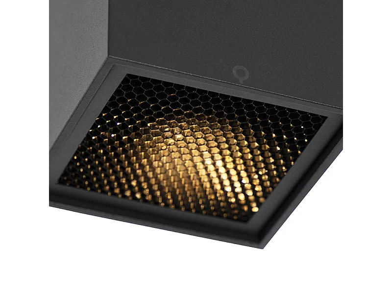 Spot design noir apparent GU10 50mm - Qubo Honey